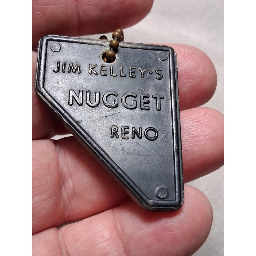 Vintage Jim Kelley's Nugget Reno Nevada Casino Key Fob Keychain Souvenir